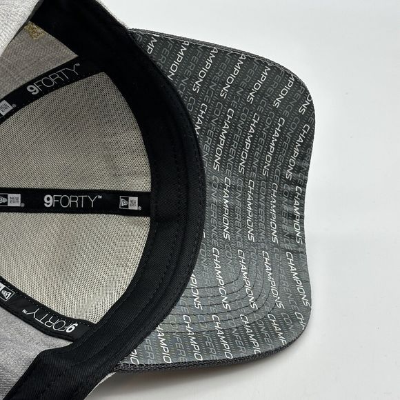 Carolina Panthers Hat Cap Mens Gray Adjustable Super Bowl 50 Conference Champs - Picture 10 of 12